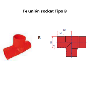 Te NIRON RED unión socket Ø160mm Te NIRON RED unión socket Ø160mm
