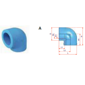 Codo 90˚ NIRON CLIMA Unión Socket Ø125mm