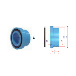 Portabridas NIRON CLIMA con junta tórica unión socket Ø32mm