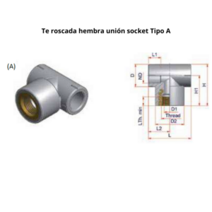 Te roscada hembra NIRON PREMIUM unión socket  Ø20mm  1/2″