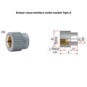 Enlace rosca hembra NIRON PREMIUM unión socket Ø 20mm 3/4″