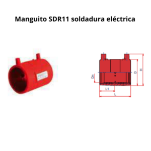 Manguito SDR11 soldadura eléctrica (Clase 1/6, Clase 2/6, Clase 4/6, Clase 5/4) Ø110mm