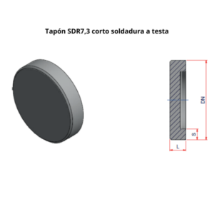 Tapón SDR7,3 NIRON PREMIUM Corto Soldadura a testa Ø 200mm