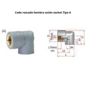 Codo roscado hembra NIRÓN PREMIUM unión socket Ø 25mm 1/2″