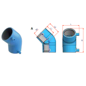 Codo 45˚ SDR11 NIRON CLIMA soldadura eléctrica (clase 1/6, clase 2/6, clase 4/6, clase 5/4) Ø50mm