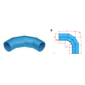 Codo 90˚ – SDR17 soldadura a testa o accesorio eléctrico NIRON CLIMA  Ø630mm