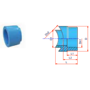 Derivación en asiento / Injertos NIRON CLIMA unión socket – Ø salida 20 TUBO 250-315