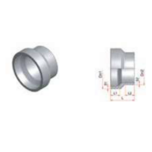 Reducción Corta SDR17 NIRON PREMIUM  macho/macho soldadura a testa Ø 400/250mm