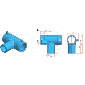 Te hembra/macho/hembra SDR11 NIRON CLIMA soldadura eléctrica (clase 1/6, clase 2/6, clase 4/6, clase 5/4) Ø160mm