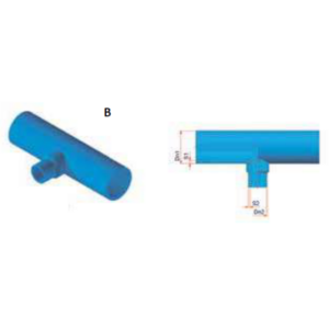 Te reducida – SDR11 NIRON CLIMA macho/macho/macho soldadura a testa o accesorio eléctrico 355 x 125 x 355mm Te reducida – SDR11 NIRON CLIMA macho/macho/macho soldadura a testa o accesorio eléctrico 355 x 125 x 355mm