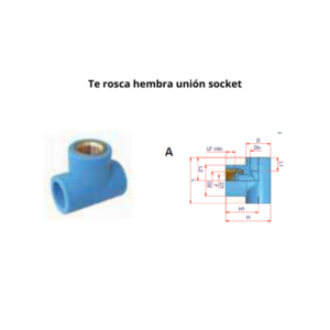 Te rosca hembra NIRON CLIMA unión socket Ø25mm 3/4″